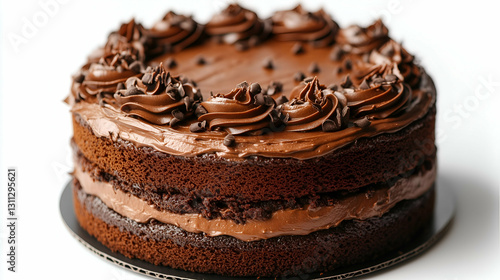 Obraz na płótnie Chocolate layer cake with frosting w salonie