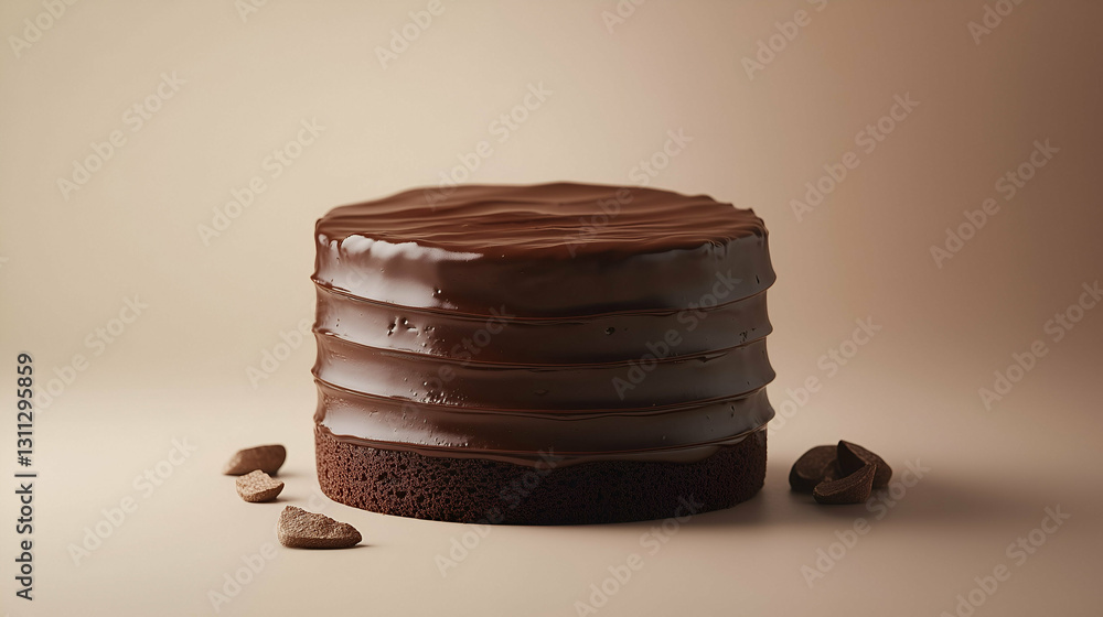 Chocolate cake with smooth ganache
