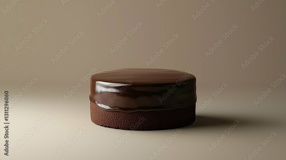Chocolate cake with mirror glaze