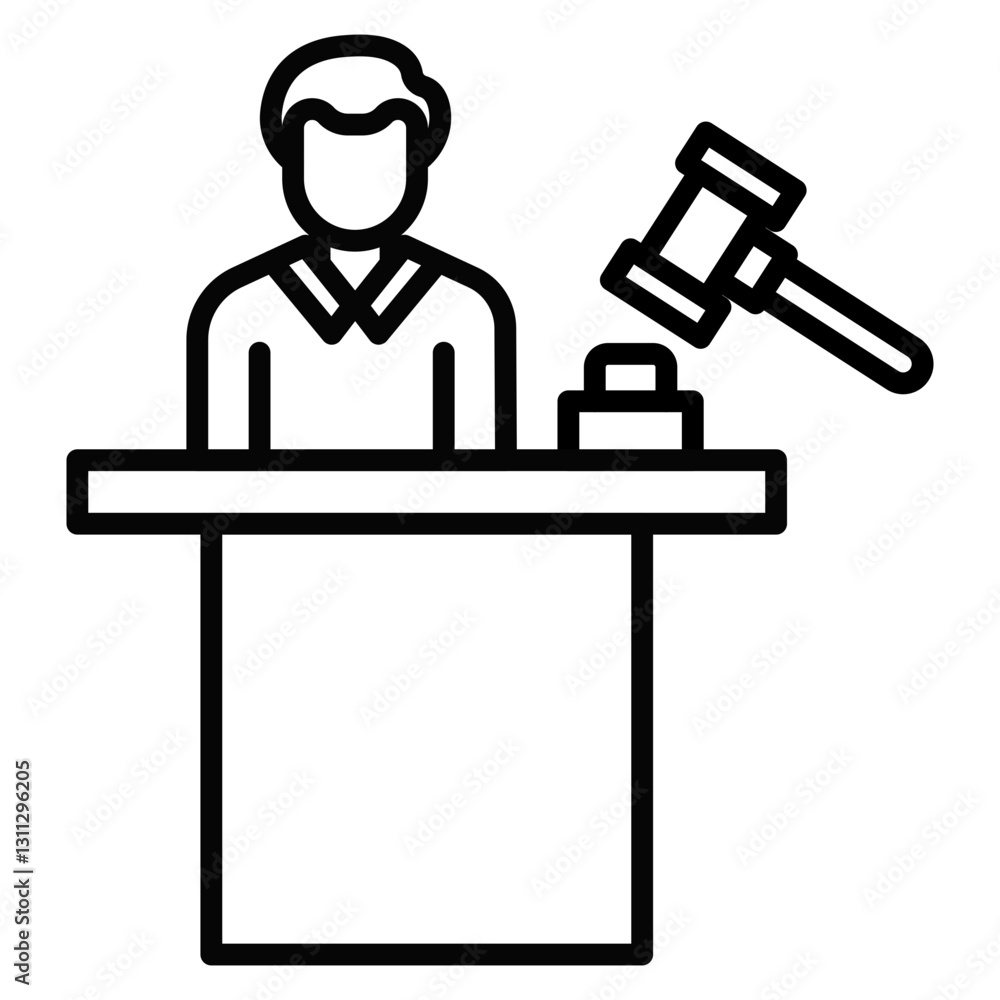Judge Male Icon Judge Male Icon