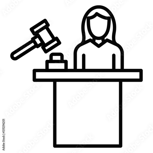 Judge Female Icon