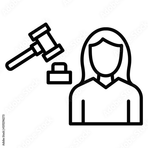Lawyer Female Icon