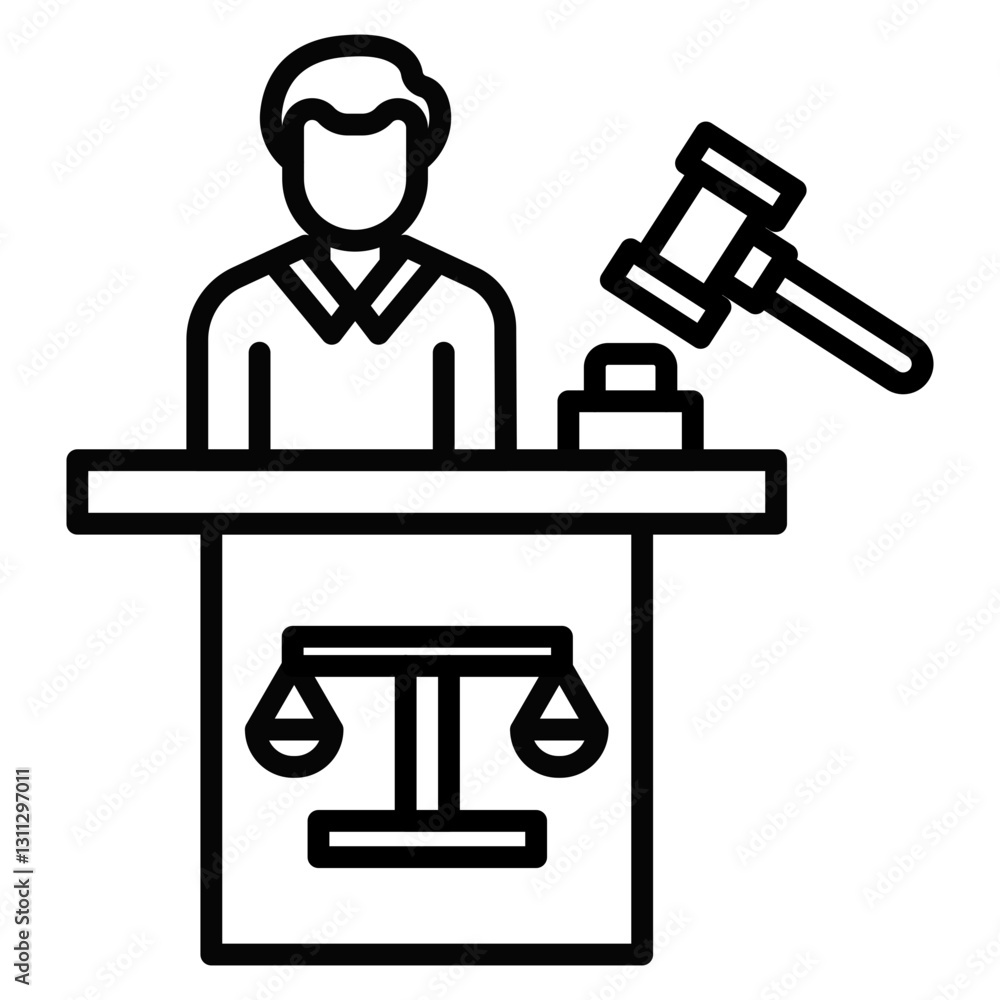 Prosecutor Male Icon Prosecutor Male Icon