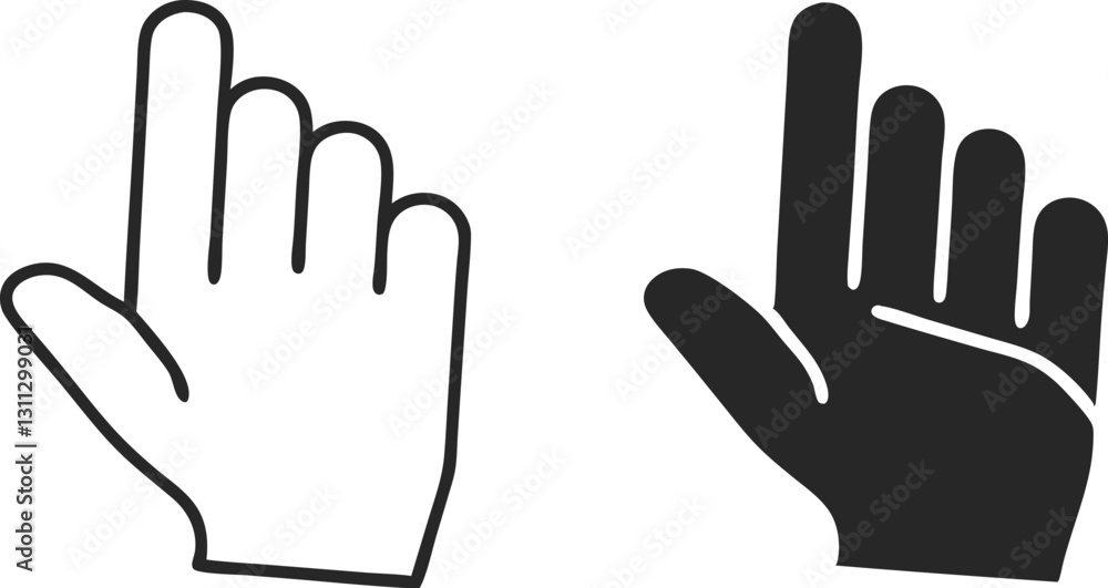 Obraz premium Hand click icon. Vector illustration