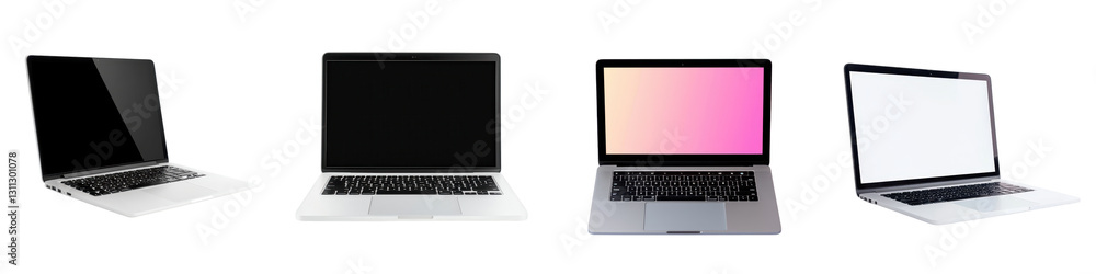 An assortment of contemporary and versatile laptop computers showcasing the latest advancements in mobile technology for efficient and productive work environments