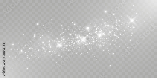 Glowing stars, sparkles, light streaks, and shimmering particles on transparent background for overlays and magical effects.
