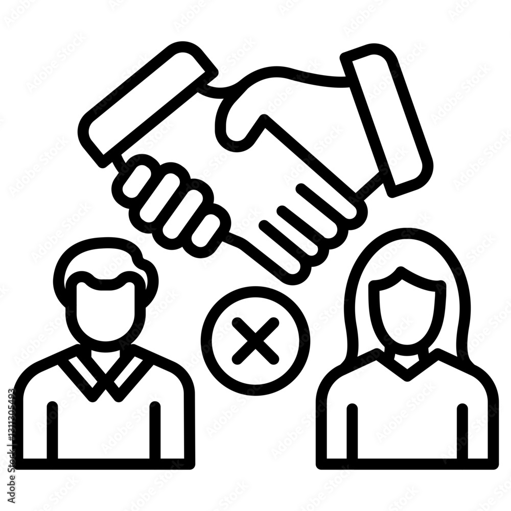 Obraz premium No Contact Icon