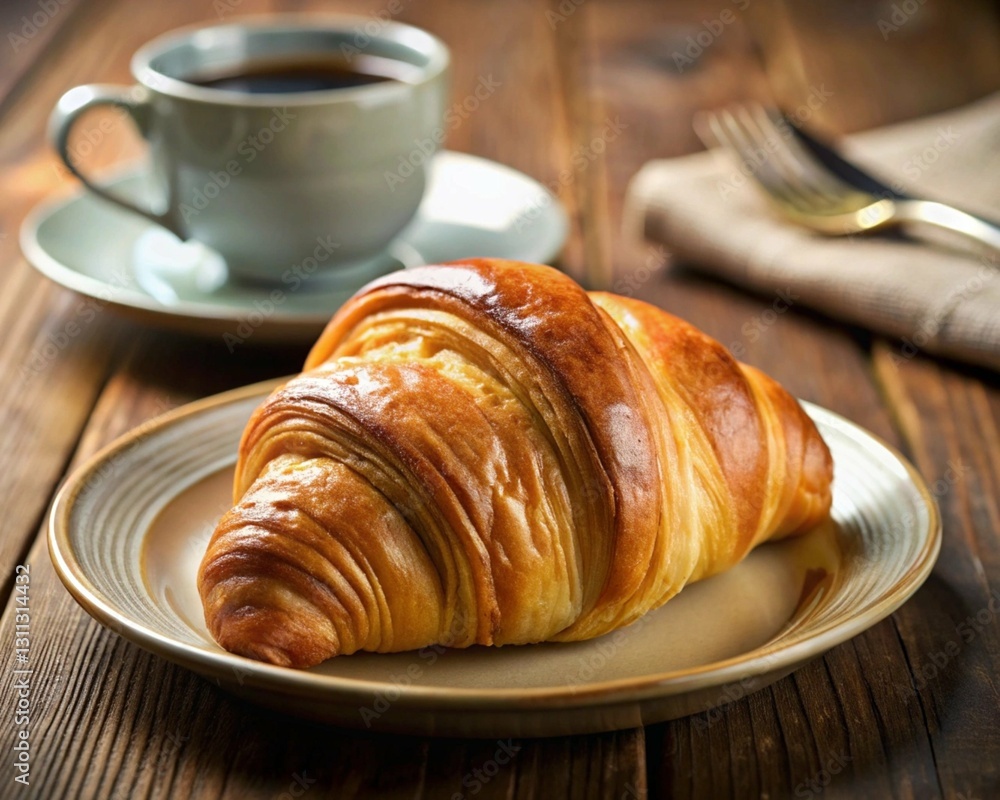 croissant and coffee croissant and coffee