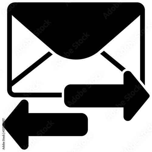 emailing vector glyph icon