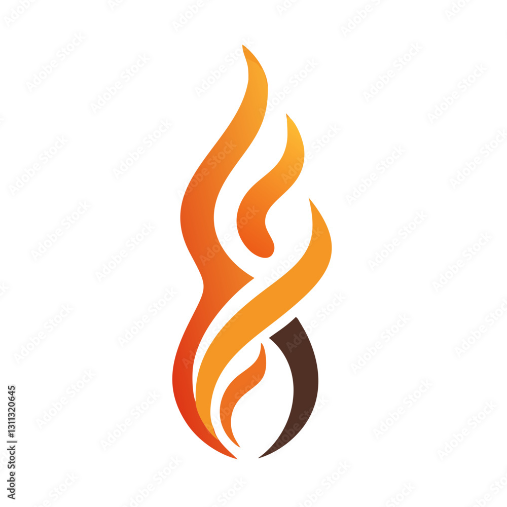 Orange and brown flame abstract design Orange and brown flame abstract design