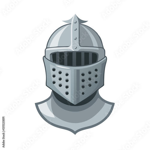 Full metal medieval knight helmet
