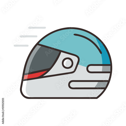 Sporty motorcycle helmet