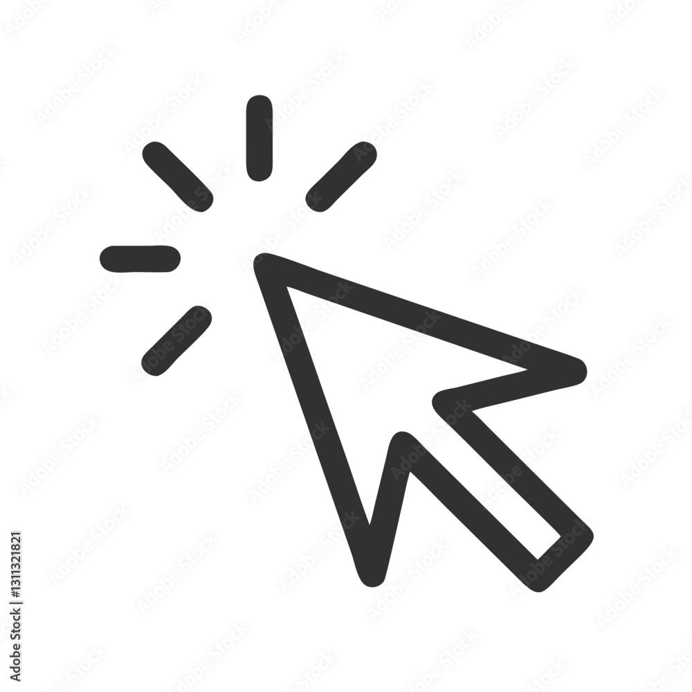 Black cursor click icon Black cursor click icon