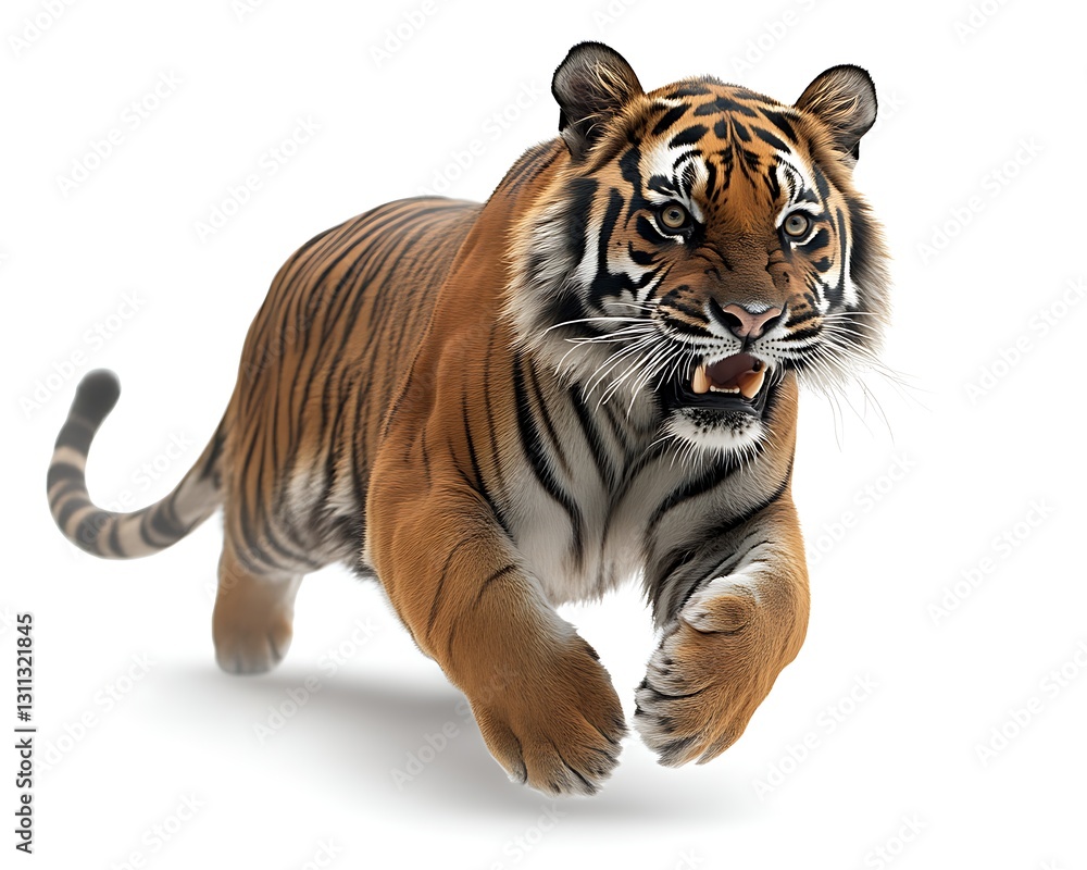 Obraz premium Charging Tiger Studio Shot