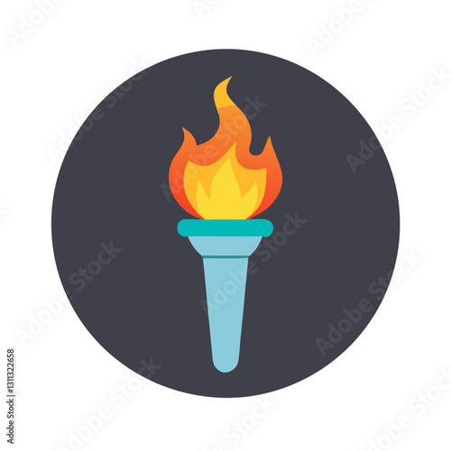 Olympic torch with dark background