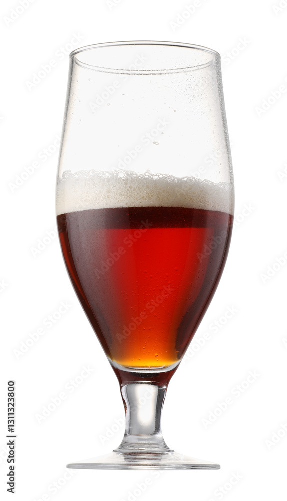 Half full glass of beer isolated on white Half full glass of beer isolated on white