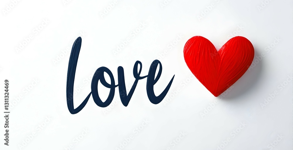 A creative depiction of love, featuring the word 'love' in elegant script paired with a vibrant red heart. Perfect for expressing affection. A creative depiction of love, featuring the word 'love' in elegant script paired with a vibrant red heart. Perfect for expressing affection.