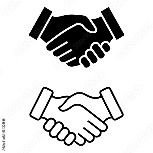 handshake icon vector illustration