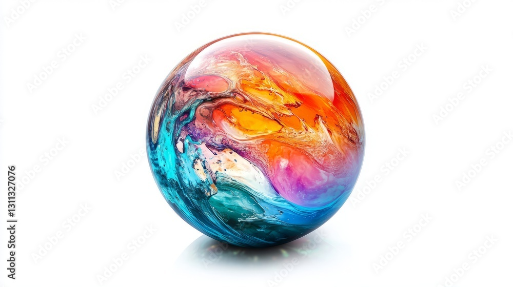 Art Surreal Liquid Sphere View Radiant Edge Colors Art Surreal Liquid Sphere View Radiant Edge Colors