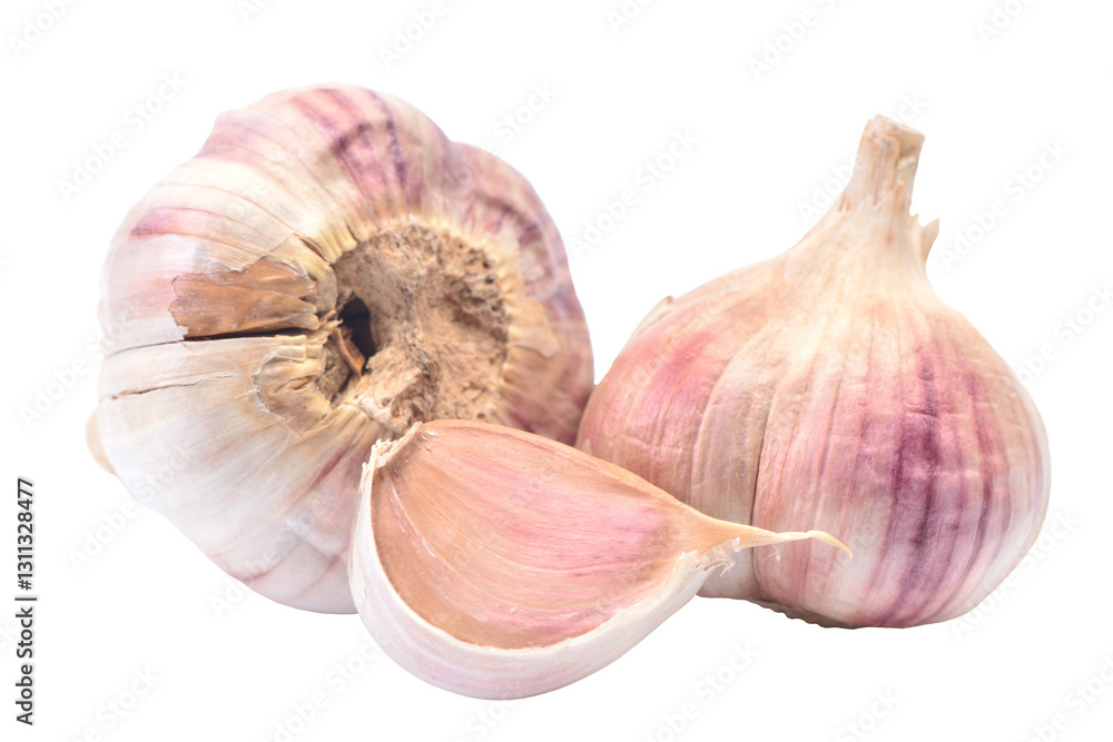 Garlic isolated on white background