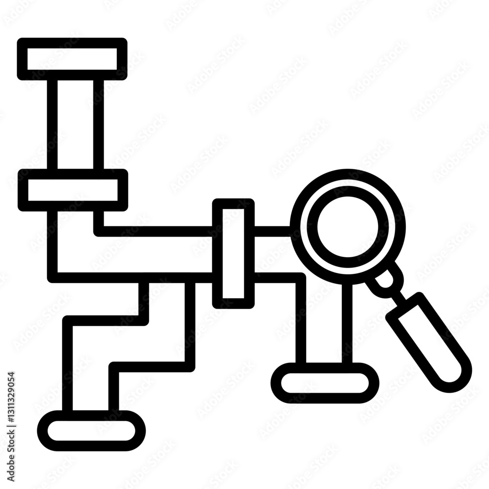 Pipe Inspection Icon Pipe Inspection Icon