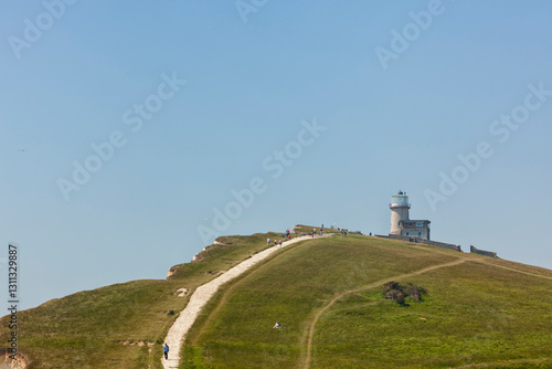 Belle Tout lighthouse upon the cliffs of Beachy Head, East Sussex