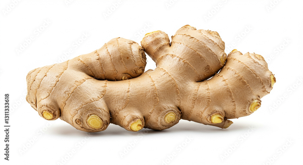 Fresh ginger root isolated on white background Fresh ginger root isolated on white background