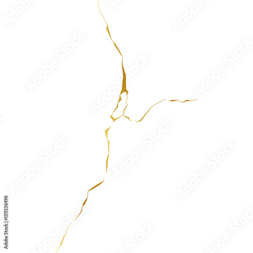 Gold Crack Vector Illustration