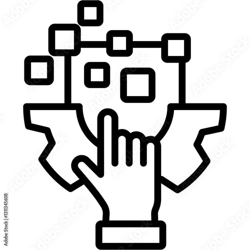 Digital Transformation line icon