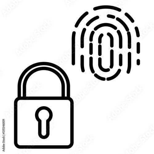 Biometric Padlock Icon