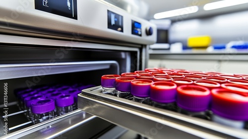 Wallpaper Mural Test tubes baking inside an oven in a laboratory setting Torontodigital.ca