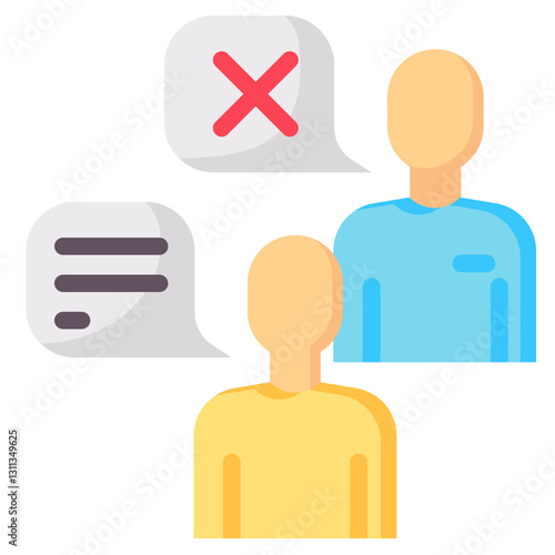 disagree vector flat icon