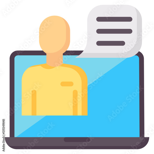 online communication vector flat icon