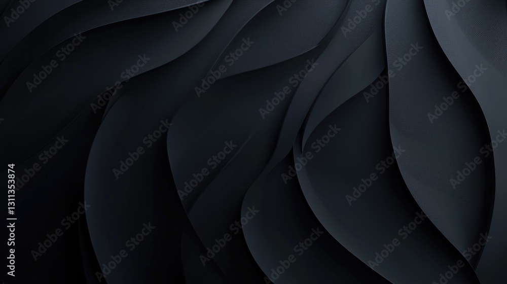 Obraz premium Abstract dark flowing waves forming dynamic and textured patterns