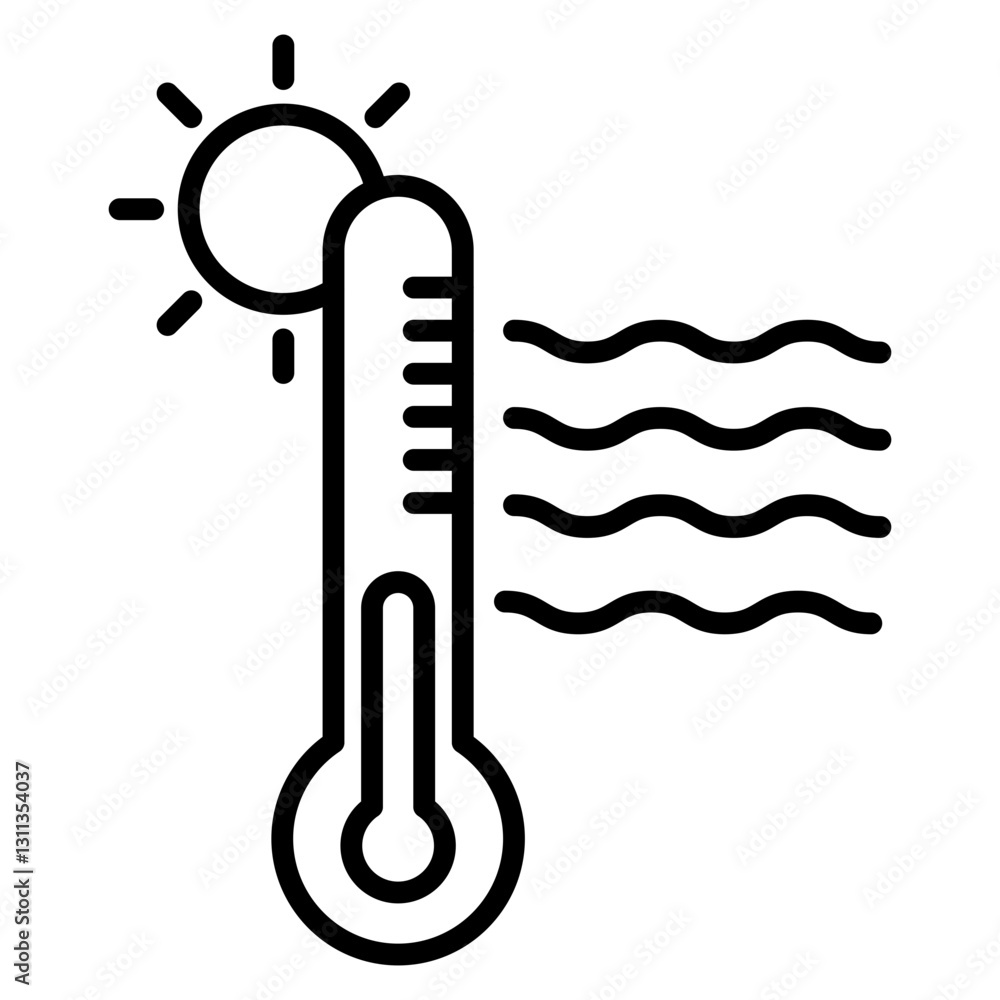 Naklejka premium Heat Wave Icon