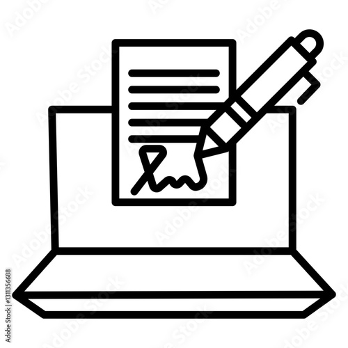 Digital Signature Icon