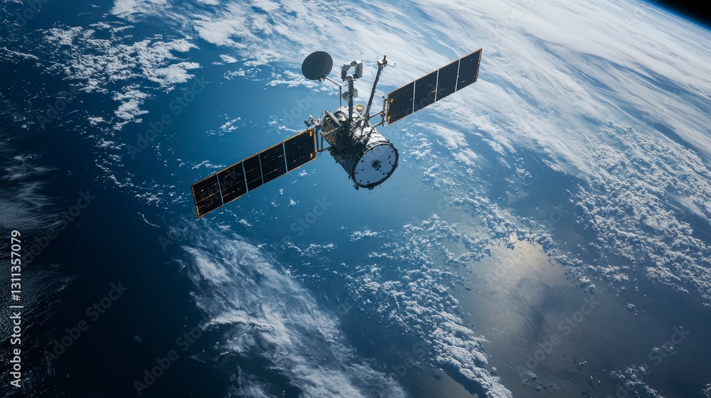 Fototapeta premium Monitoring ocean color changes satellite observation over earth’s oceans space imagery scientific research