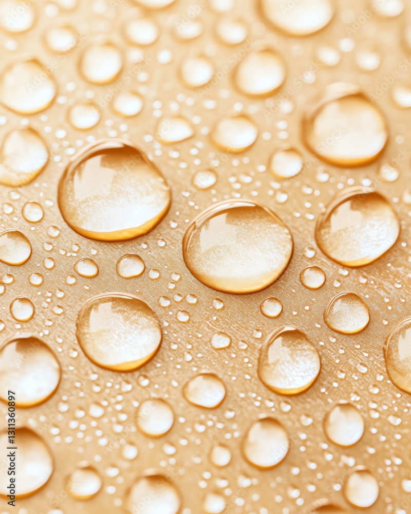 Close-up of water droplets on a surface. Close-up of water droplets on a surface.