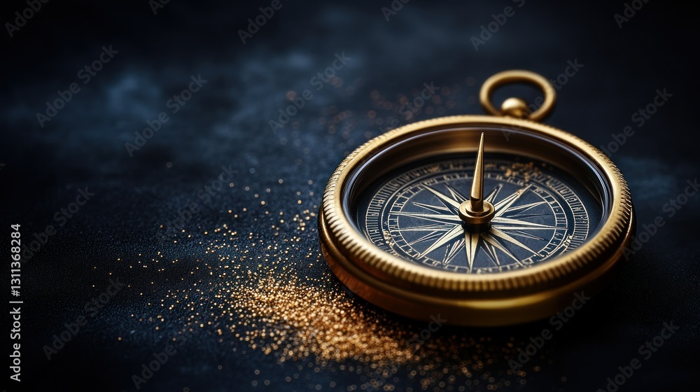 Antique compass on dark surface (1) Antique compass on dark surface (1)