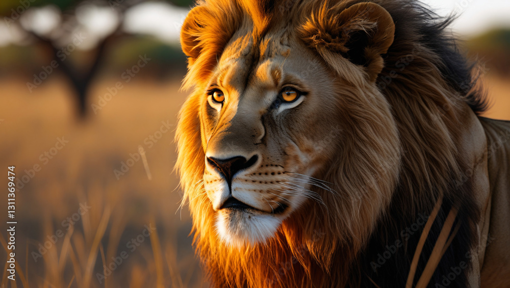 Fototapeta premium Majestic King of the Savanna