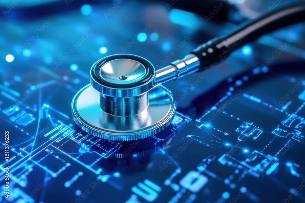 Telemedicine Engineering Concepts with Stethoscope Image Telemedicine Engineering Concepts with Stethoscope Image
