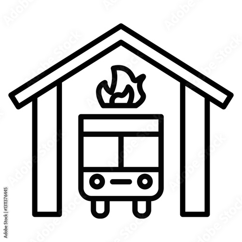 Fire Station Icon