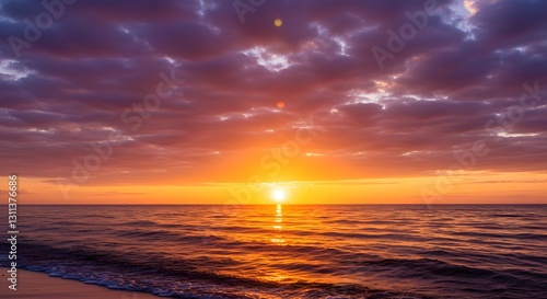 sunset on the beach