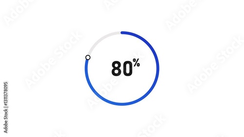 Wallpaper Mural 80% number loading circle icon animation of modern design 4k video. Torontodigital.ca