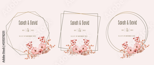 framed and floral invitation