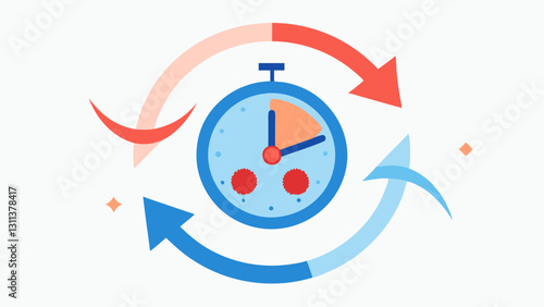 Time Reversal Effect A graphical depiction of a clock with arrows moving counterclockwise around rejuvenated skin illustrating the antiaging effects of exosomes.