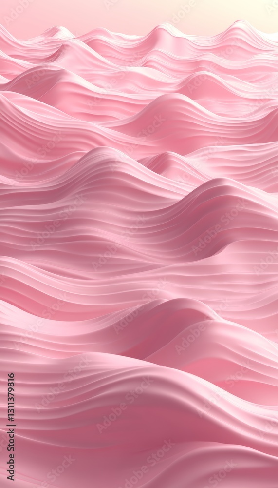 Abstract Seamless Pastel Pink 3D Wave Texture Pattern Background, Elegant Minimalist Design Abstract Seamless Pastel Pink 3D Wave Texture Pattern Background, Elegant Minimalist Design