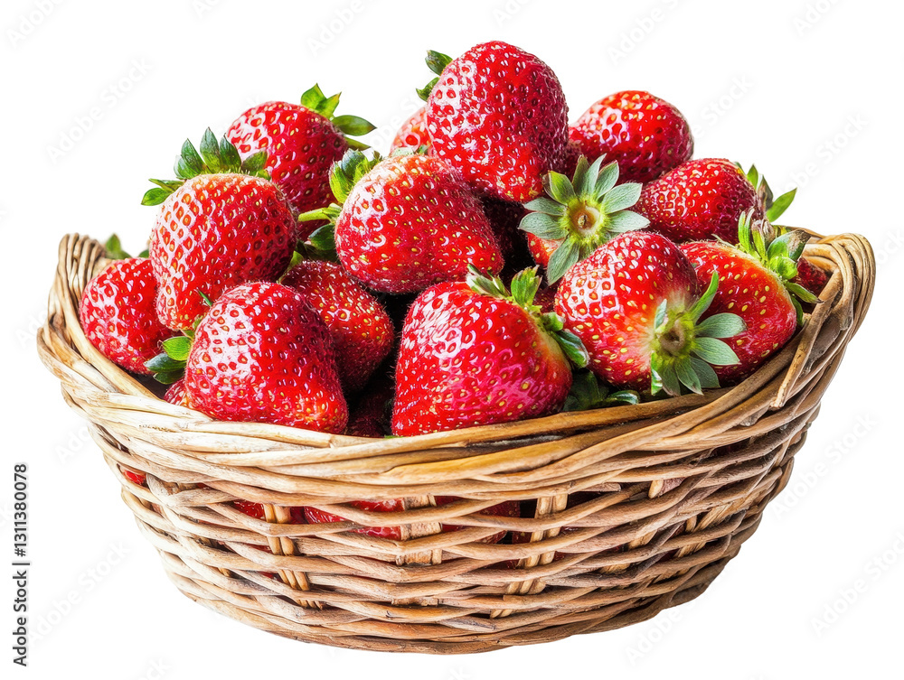 Isolated Basket of Strawberries Isolated Basket of Strawberries