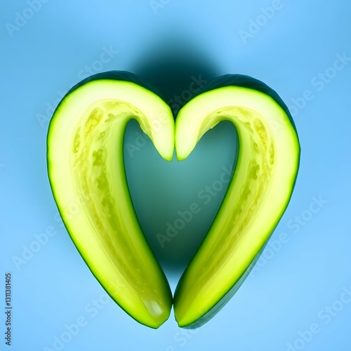 cucumber shaped like a heart photo