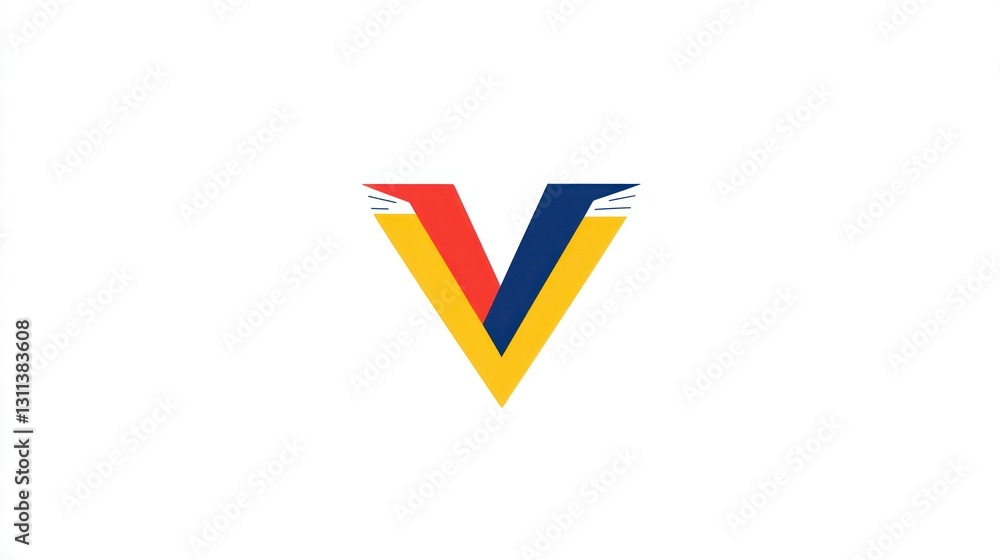 Abstract letter V logo design, modern graphic, potential for branding, use as corporate identity element Abstract letter V logo design, modern graphic, potential for branding, use as corporate identity element